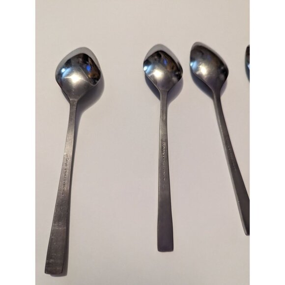 VTG CARLYLE Hong Kong stainless cameo pattern lot 5 teaspoons replacement - Picture 8 of 11